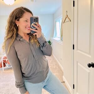 NWT Universal Standard Gray Polo Top XS